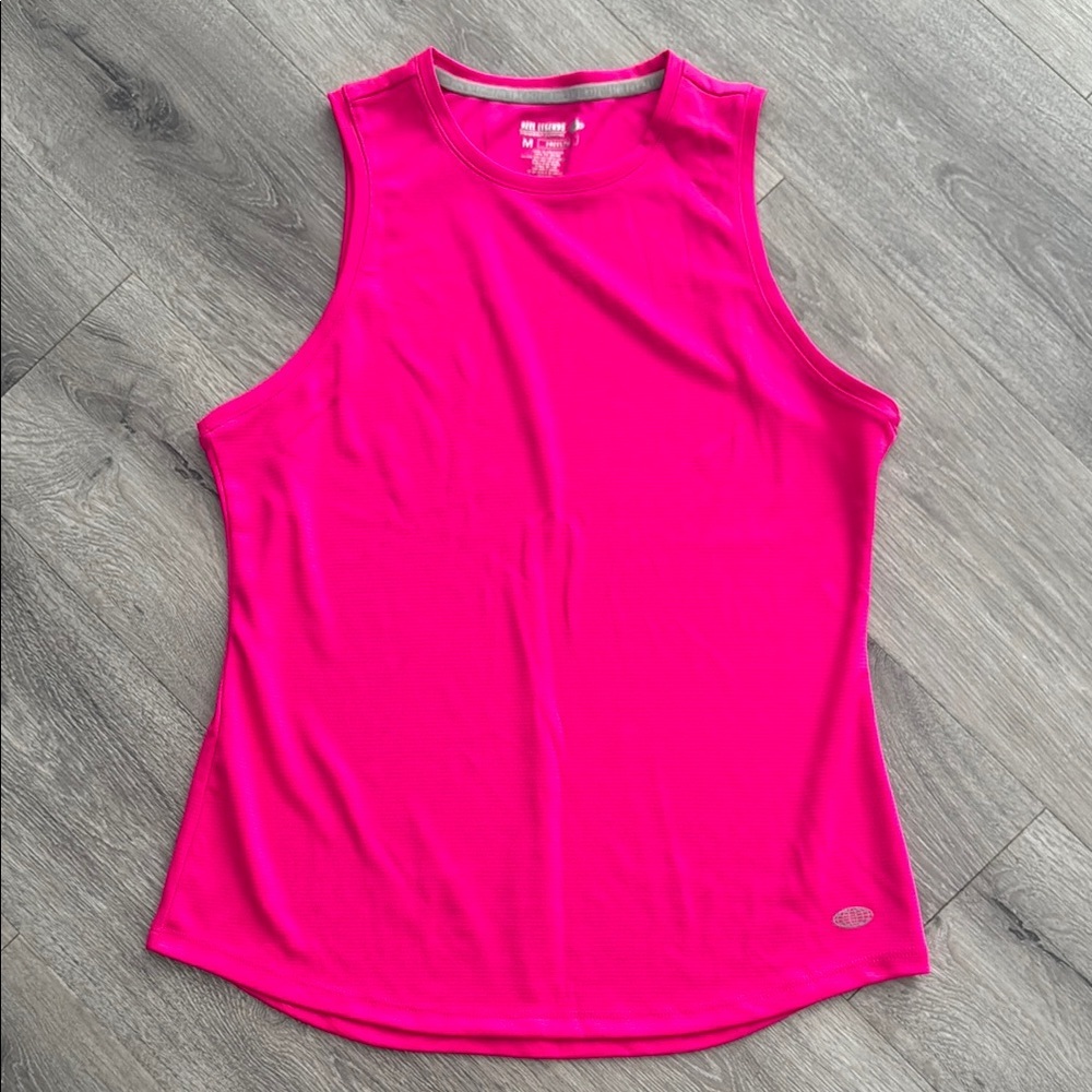 Women's Pink Sleeveless Active Running Tank Top Reel Legends Performance Medium